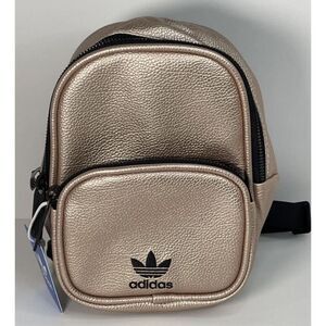 Adidas Originals CM3811 Mini PU Leather Backpack Light Rose Gold Pink New